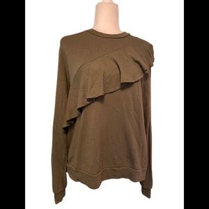 3/$18.00 🌼Mossimo ruffle front sweatshirt size L